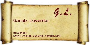 Garab Levente névjegykártya